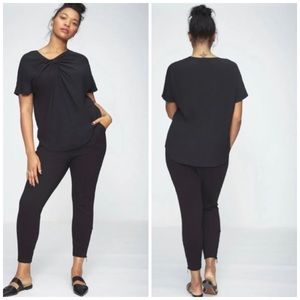 Universal Standard Mackaya Luxe Twill Knot Top